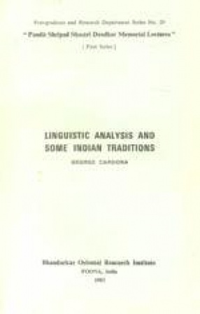 Linguistic Analysis and Some Indian Traditions