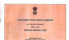 Consumer Price Index Numbers (for industrial workers), 2001=100: Annual Report, 2008
