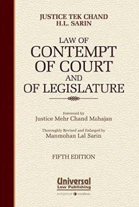 Law of Contempt of Court and of Legislature