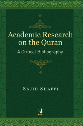 Academic Research on the Quran: A Critical Bibliography